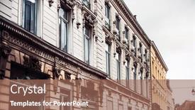  Presentation with antique france - Theme enhanced with antique-building-view-in-lille background and a coral colored foreground