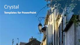  Presentation with antique france - Slides featuring antique-building-view-in-moret background and a teal colored foreground