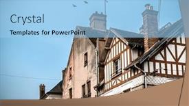  Presentation with antique france - PPT theme enhanced with antique-building-view-in-nemours background and a light blue colored foreground