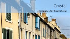  Presentation with antique france - Slide deck featuring antique-building-view-in-nemours background and a light blue colored foreground