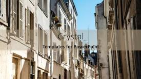  Presentation with antique france - PPT theme featuring antique-building-view-in-old background and a coral colored foreground