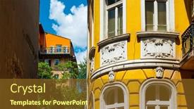  Presentation with antique - Presentation design enhanced with antique-building-view-in-old background and a tawny brown colored foreground