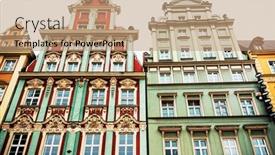  Presentation with antique - Cool new presentation theme with antique-building-view-in-old backdrop and a coral colored foreground