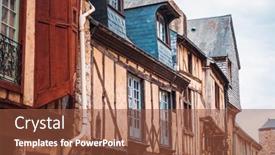  Presentation with antique france - Slide deck consisting of antique-building-view-in-old background and a tawny brown colored foreground