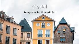  Presentation with antique france - Beautiful theme featuring antique-building-view-in-old backdrop and a sky blue colored foreground