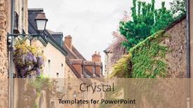  Presentation with antique france - Colorful slide deck enhanced with antique-building-view-in-old backdrop and a coral colored foreground