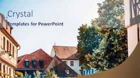  Presentation with antique france - PPT theme enhanced with antique-building-view-in-old background and a sky blue colored foreground