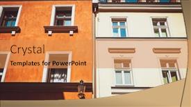  Presentation with antique - Presentation theme enhanced with antique-building-view-in-old background and a gold colored foreground