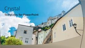  Presentation with salzburg - Slide set enhanced with antique-building-view-in-old background and a  colored foreground