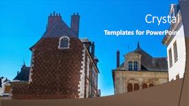  Presentation with antique france - Presentation enhanced with antique-building-view-in-old background and a  colored foreground