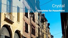  Presentation with antique france - Presentation theme with antique-building-view-in-old background and a  colored foreground