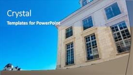  Presentation with antique france - Presentation having antique-building-view-in-old background and a  colored foreground