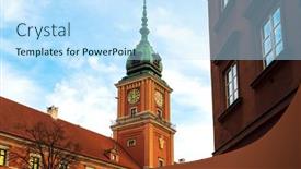  Presentation with antique - Presentation design having antique-building-view-in-old background and a sky blue colored foreground