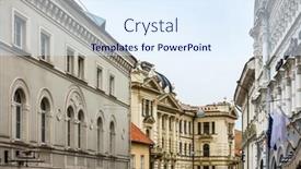  Presentation with antique - PPT layouts with antique-building-view-in-old background and a sky blue colored foreground