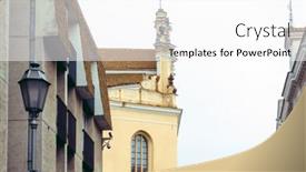  Presentation with antique - Audience pleasing PPT layouts consisting of antique-building-view-in-old backdrop and a white colored foreground