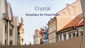  Presentation with antique - PPT layouts enhanced with antique-building-view-in-old background and a sky blue colored foreground