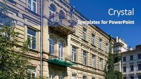  Presentation with antique - Cool new PPT layouts with antique-building-view-in-old backdrop and a ocean colored foreground