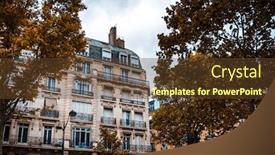  Presentation with antique france - Slide deck consisting of antique-building-view-in-paris background and a tawny brown colored foreground