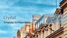  Presentation with antique france - Slide set having antique-building-view-in-paris background and a light blue colored foreground