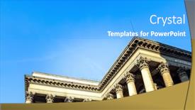  Presentation with antique france - Slide deck having antique-building-view-in-paris background and a cyan colored foreground