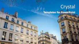  Presentation with antique france - Presentation with antique-building-view-in-paris background and a teal colored foreground