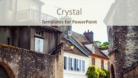  Presentation with antique france - Slides featuring antique-building-view-in-provins background and a cream colored foreground