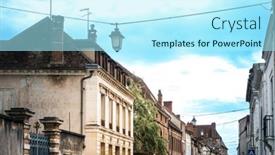 Presentation with antique france - Presentation theme enhanced with antique-building-view-in-sens background and a arctic colored foreground