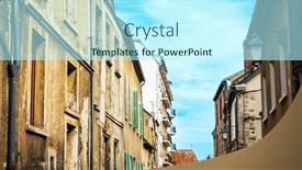  Presentation with antique france - Slide deck having antique-building-view-in-sens background and a  colored foreground