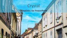  Presentation with antique france - Slide set featuring antique-building-view-in-sens background and a  colored foreground