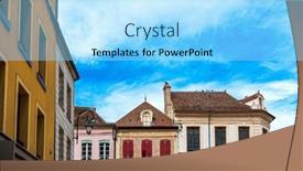  Presentation with antique france - Slides featuring antique-building-view-in-sens background and a arctic colored foreground