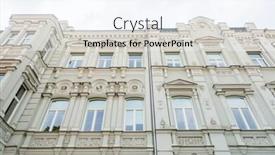  Presentation with antique - PPT theme with antique-building-view-in-vilnius background and a sky blue colored foreground