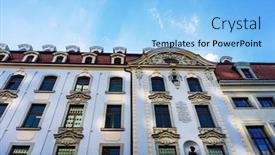  Presentation with antique - Cool new presentation theme with antique-building-view-of-market backdrop and a light blue colored foreground