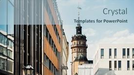  Presentation with antique - Beautiful presentation featuring antique-building-view-of-market backdrop and a light blue colored foreground