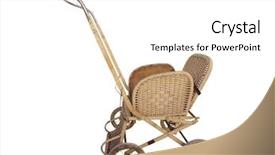  Presentation with cane - Colorful presentation theme enhanced with antique cane push chair isolated backdrop and a  colored foreground