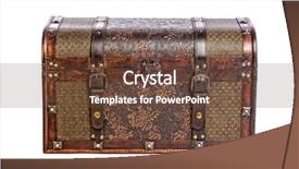  Presentation with old white antique frame - Audience pleasing PPT layouts consisting of antique chest isolated on white backdrop and a tawny brown colored foreground