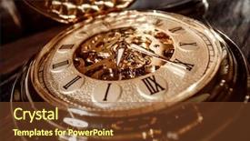  Presentation with vintage antique pocket watch vintage - Cool new presentation theme with antique clock dial close-up backdrop and a tawny brown colored foreground