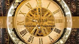  Presentation with vintage antique pocket watch vintage - Beautiful PPT layouts featuring antique-clock-dial-close-up backdrop and a gold colored foreground