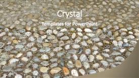  Presentation with guidance questions and career path - Presentation theme consisting of antique cobblestone path lovely background background and a coral colored foreground