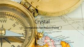  Presentation with compass map - Slides featuring antique compass used by explorers background and a yellow colored foreground