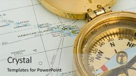  Presentation with compass map - Presentation with antique compass used by explorers background and a light gray colored foreground