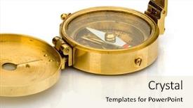  Presentation with compass map - Colorful presentation theme enhanced with antique compass used by explorers backdrop and a lemonade colored foreground