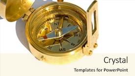  Presentation with compass map - Presentation having antique compass used by explorers background and a yellow colored foreground