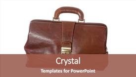  Presentation with medical instruments - Presentation theme with antique doctor's bag background and a tawny brown colored foreground