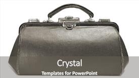  Presentation with antique - Audience pleasing presentation design consisting of antique doctors bag backdrop and a dark gray colored foreground