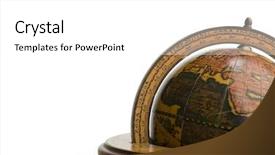  Presentation with antique - Colorful PPT theme enhanced with antique earth globe isolated backdrop and a white colored foreground