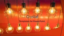  Presentation with light led - PPT layouts enhanced with antique edison led light style background and a red colored foreground
