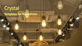  Presentation with light led - Amazing PPT layouts having antique edison led light style backdrop and a tawny brown colored foreground