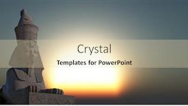  Presentation with egyptian - Presentation theme enhanced with antique egyptian sphinx on quay of the river saint-petersburg russia background and a lemonade colored foreground