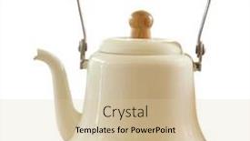  Presentation with enamel - Beautiful presentation featuring antique enamel kettle isolated with clipping path backdrop and a lemonade colored foreground