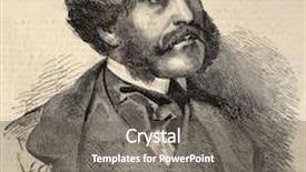  Presentation with journal - Presentation featuring antique engraved portrait of alfred dedreux french painter well known for his equine portraits original from a drawing of m pils was published on l'illustration journal universel paris 1860 background and a gray colored foreground